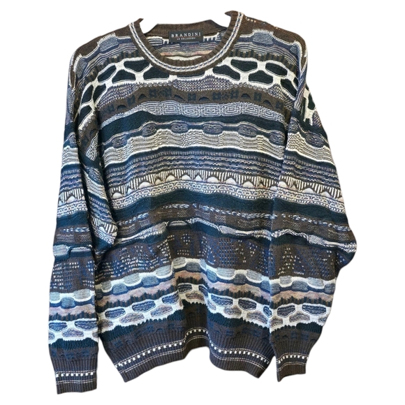 Brandini Other - Brandin Men's Blue and Brown Crewneck Sweater